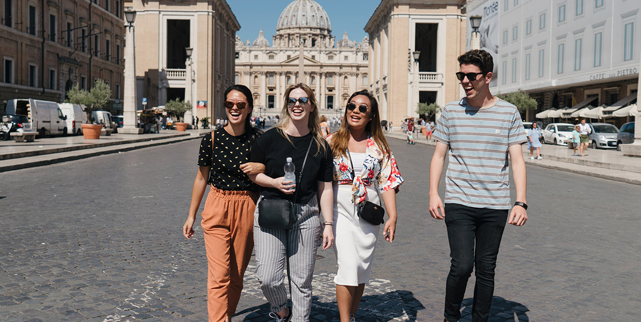 ACU Arts students studying in Rome