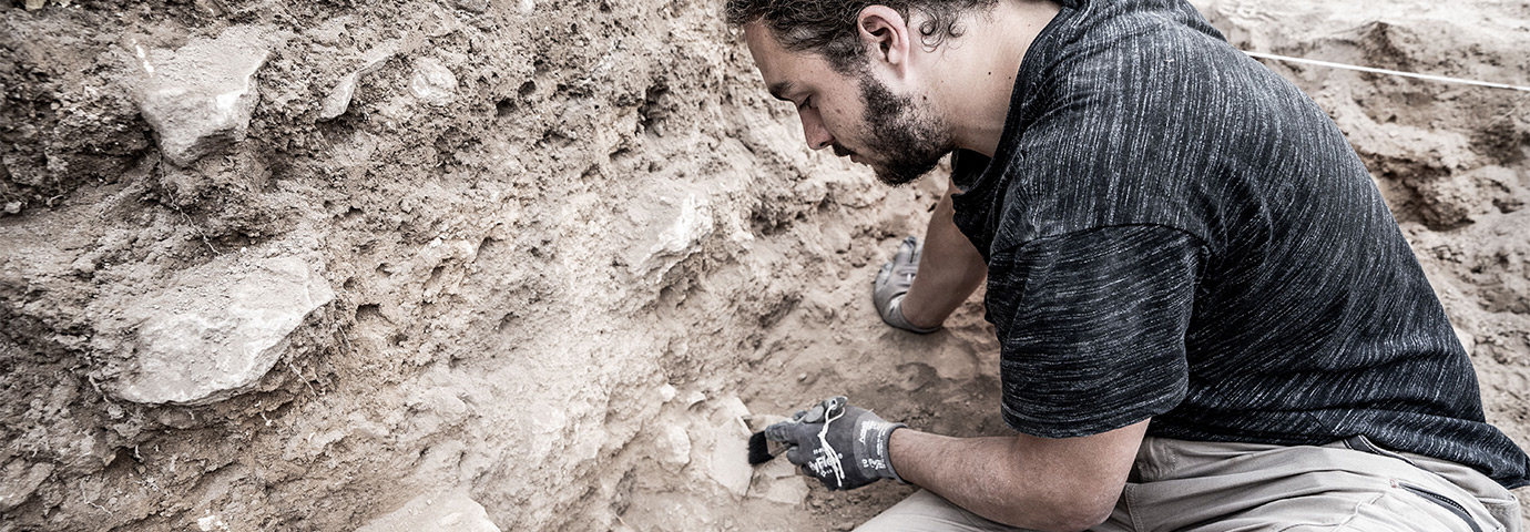 ACU archaeology student on a dig in Israel.