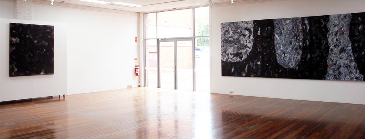 Photograph of McGlade Gallery hosting the exhibition 3 Abstract Painters.