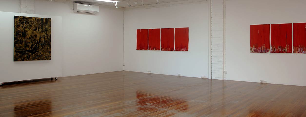 Photograph of McGlade Gallery hosting the exhibition 3 Abstract Painters.