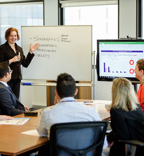 People meeting to discuss strategy