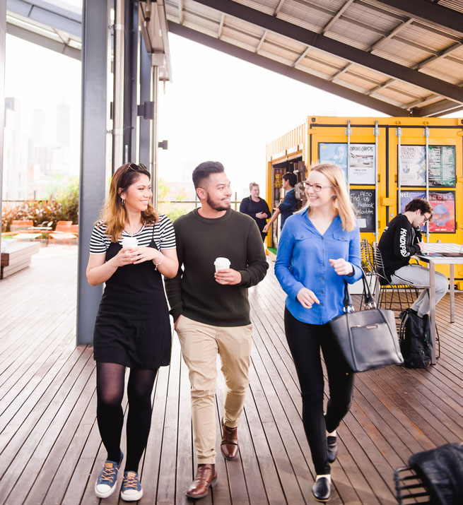 Walking on train platform