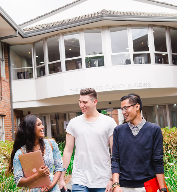 People talking at Strathfield campus