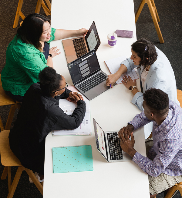 ACU English Language Centre students discussing their classes