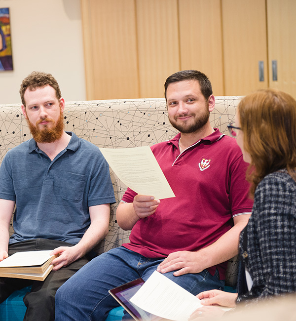 ACU study of religions students talking about their work