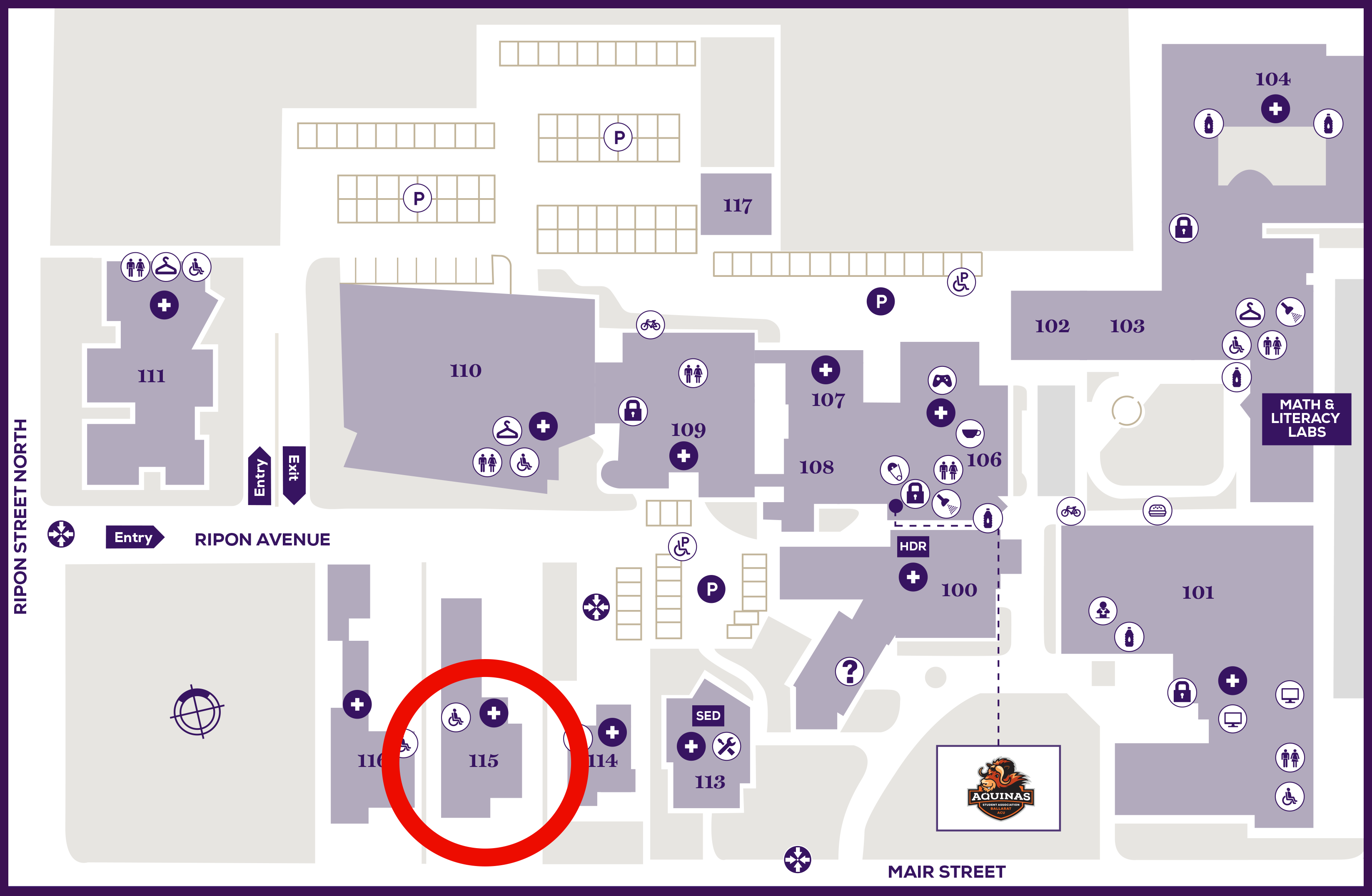 Ballarat campus map