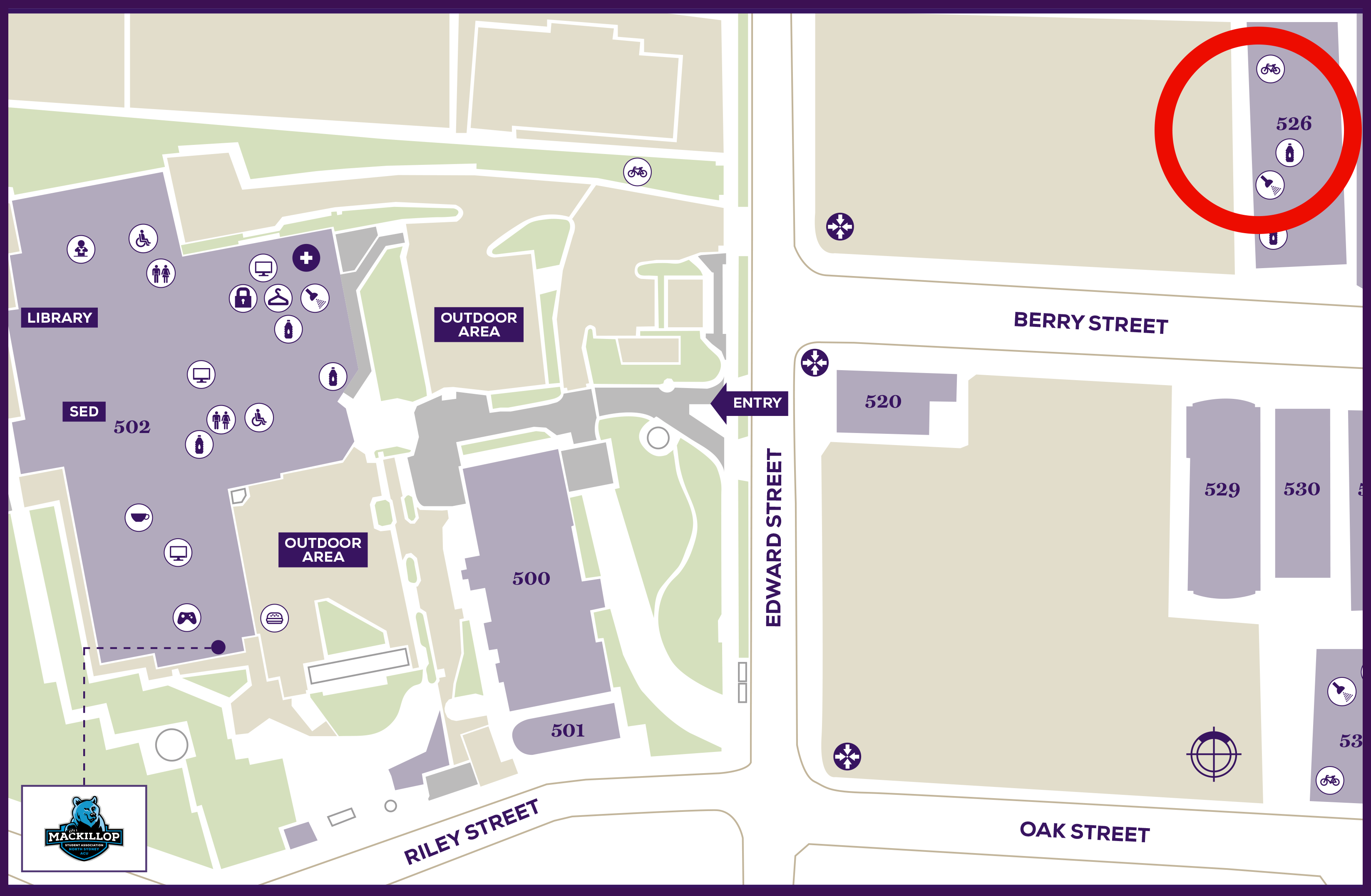 North Sydney campus map