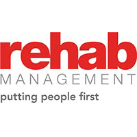 Logo: rehab management - putting people first
