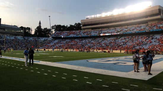  UNC Football Stadium after their game.
