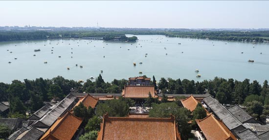 View from Summer Palace, Beijing, China.