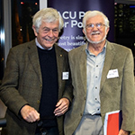 2020 ACU Prize for poetry winner Geoff Page and judge Professor Chris Wallace-Crabbe AM.