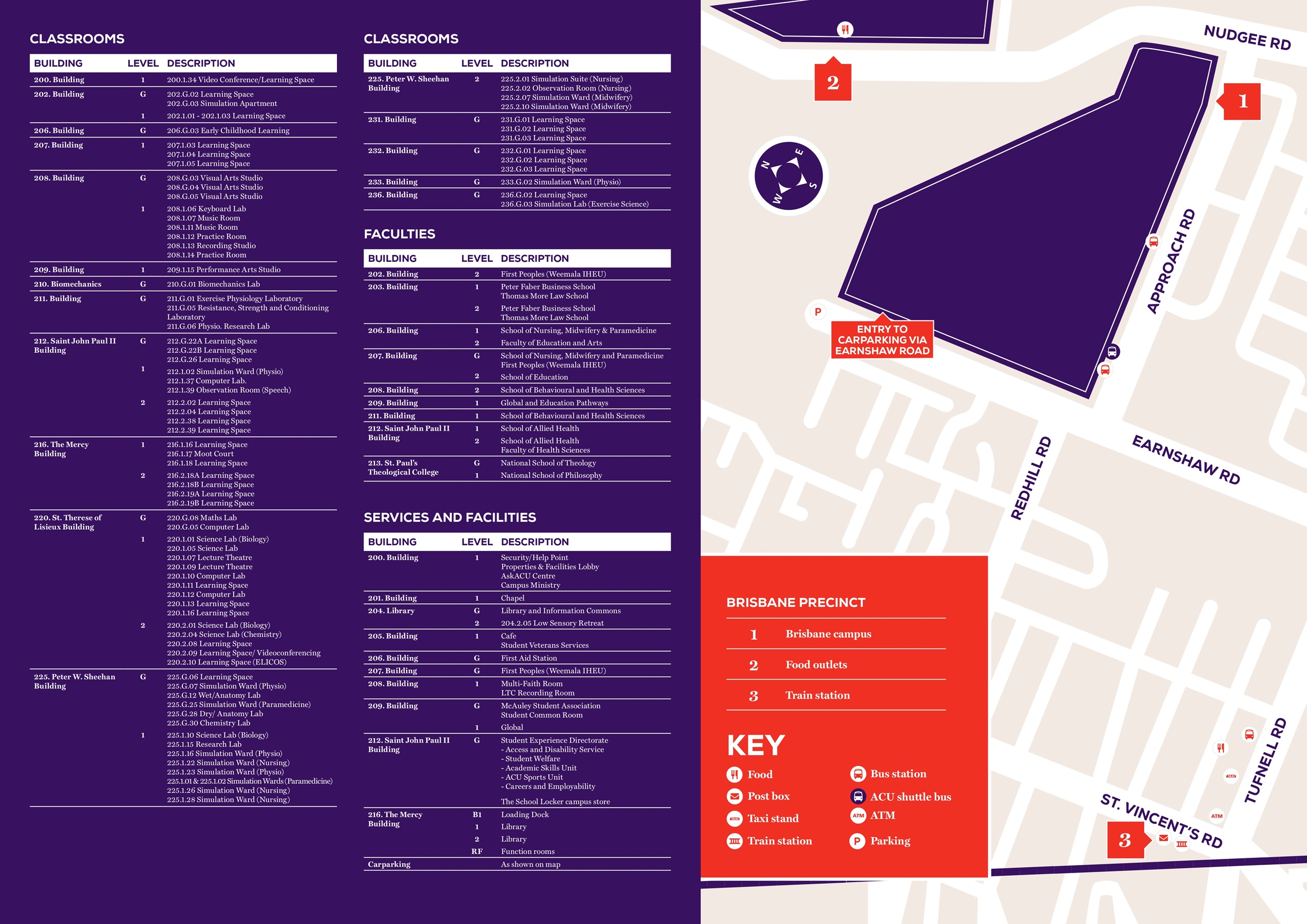 Brisbane campus surrounds map