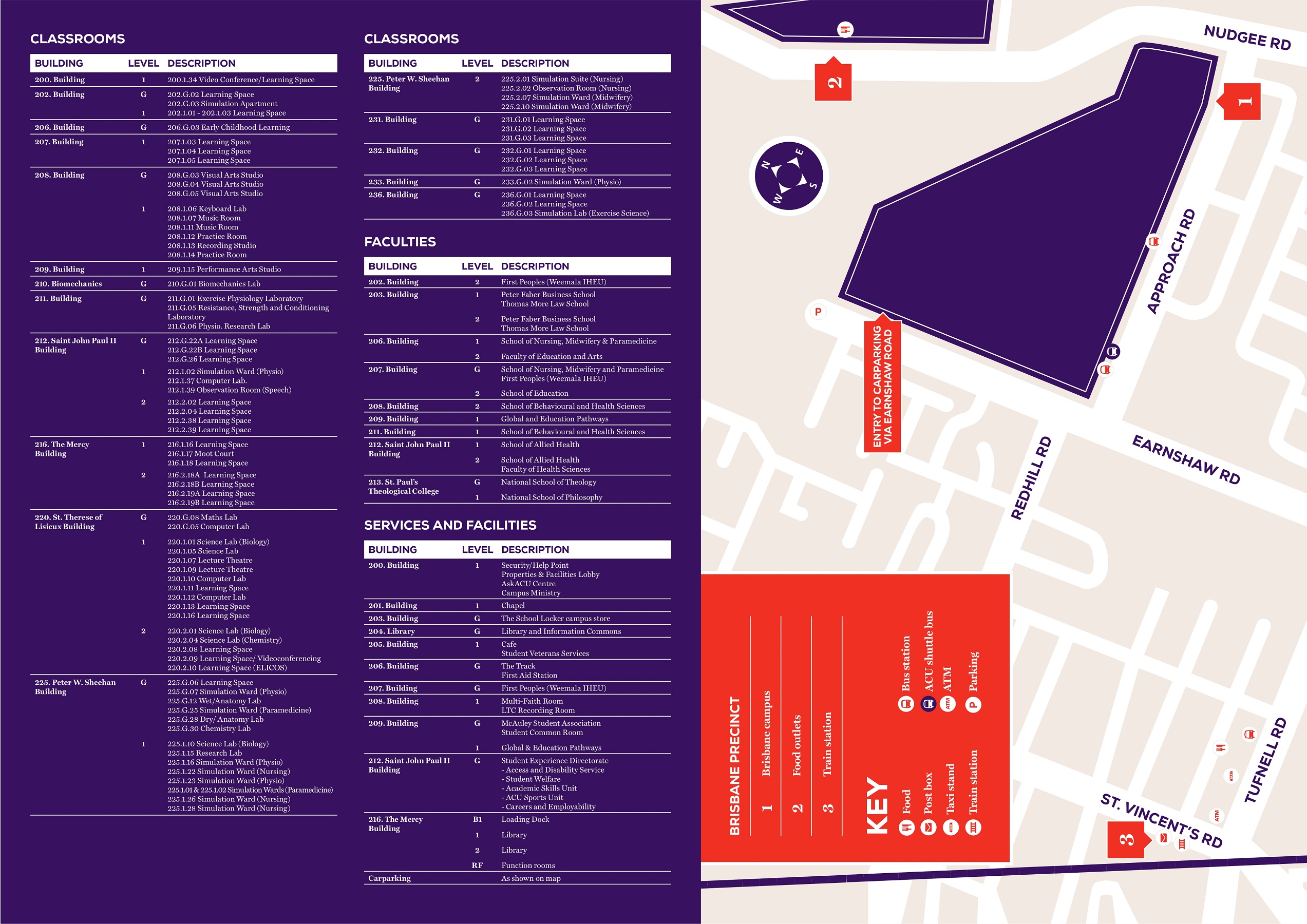 Brisbane campus surrounds map