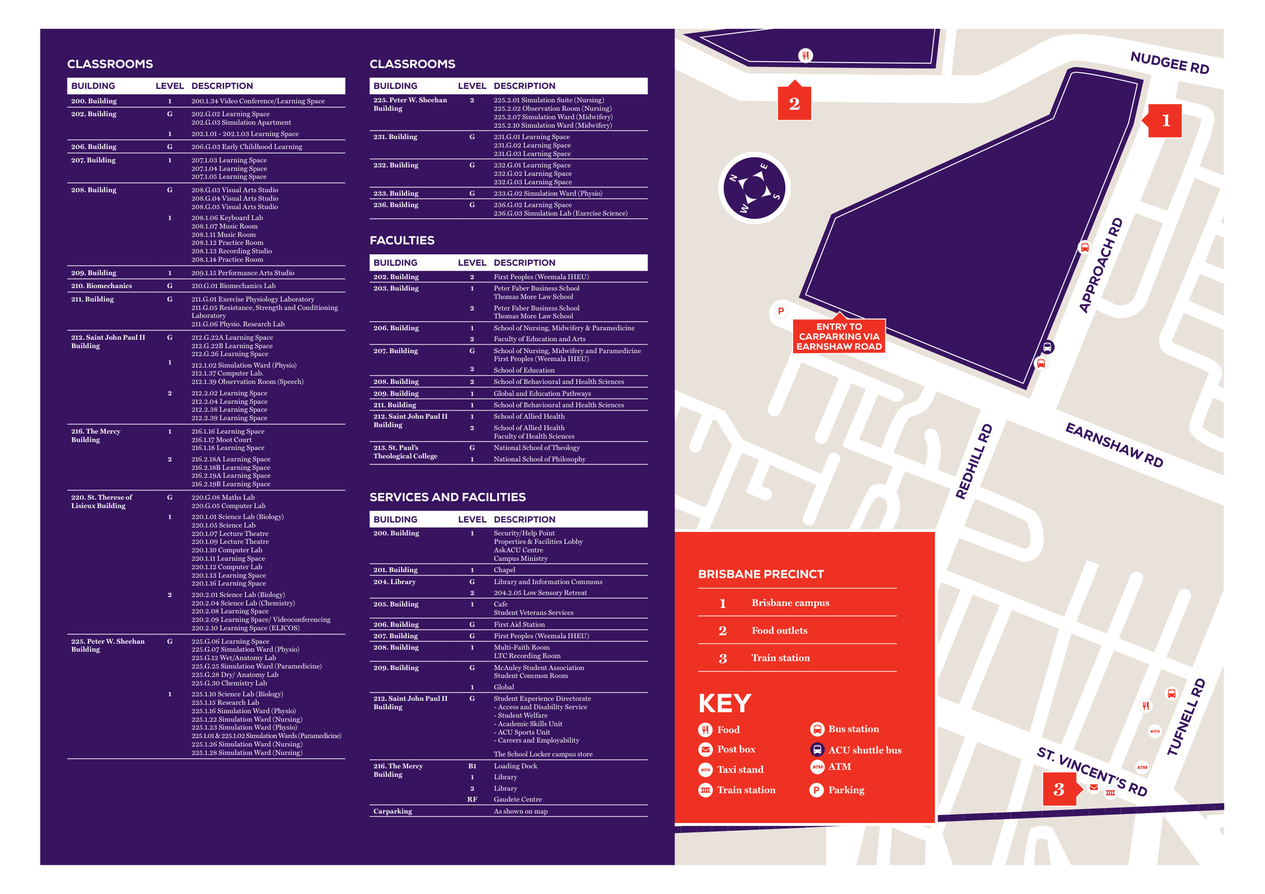 Brisbane campus surrounds map