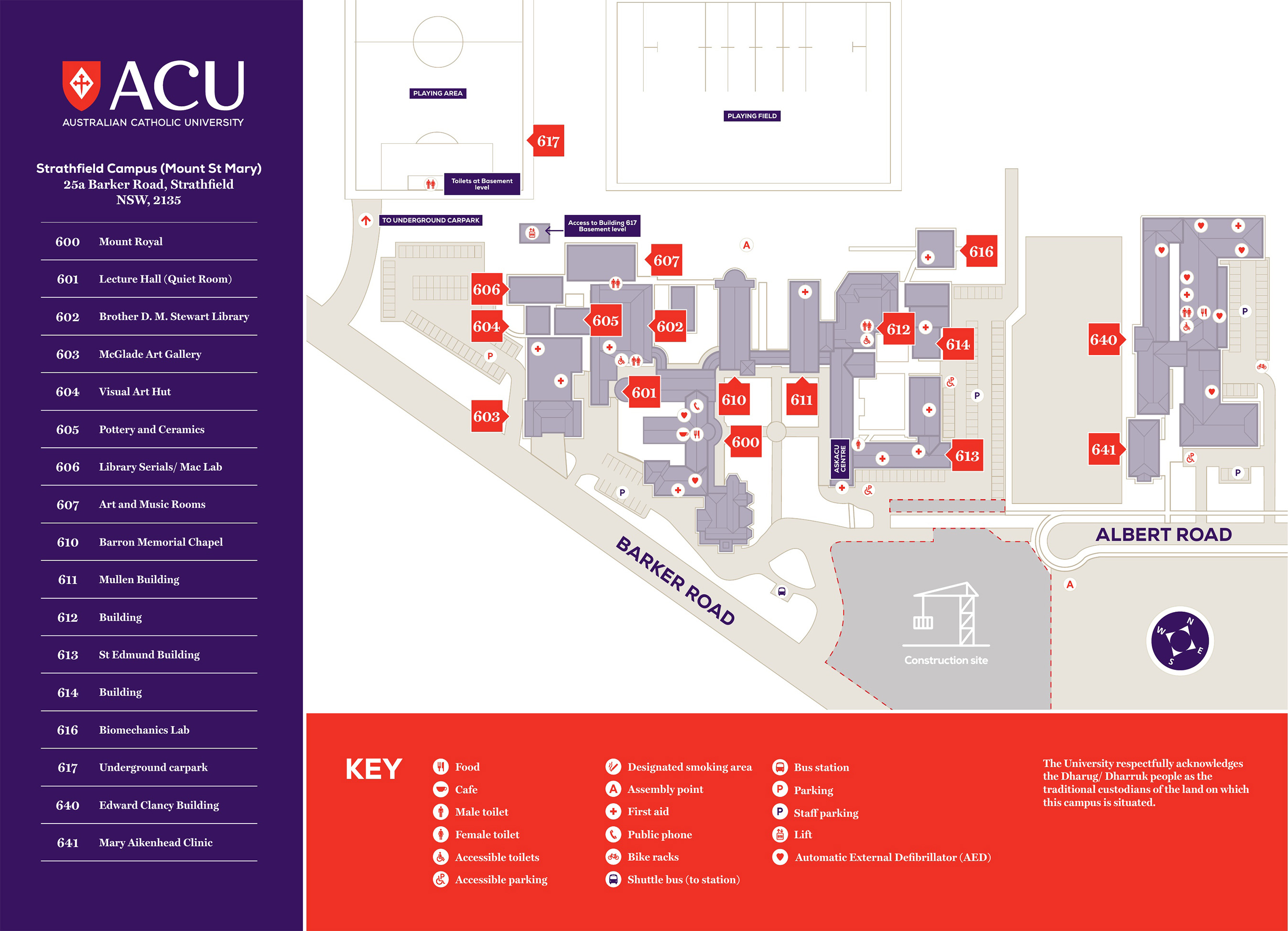 map of Strathfield Campus