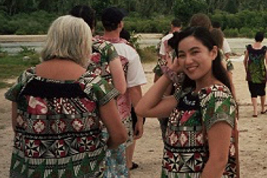 Grace Gibbons in Kiribati Grace Gibbons in Kiribati