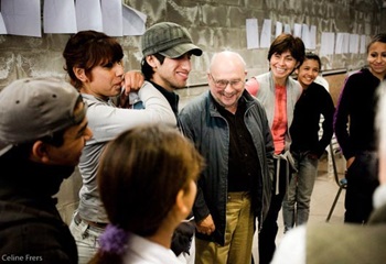 Earl Shorris meets with students and faculty of the University of San Andrews in Buenos Aires, Argentina, 2010